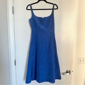 Marc Jacobs 100% silk blue midi dress size 4